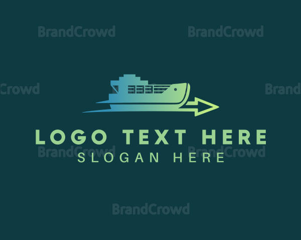 Logistics Cargo Ship Logo