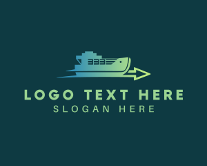 Maritime - Logistics Cargo Ship logo design