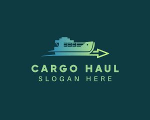 Imports Logistics Cargo Ship logo design