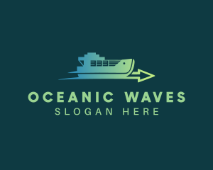 Ship - Logistics Cargo Ship logo design