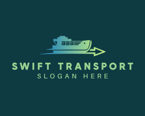 Imports Logistics Cargo Ship logo design