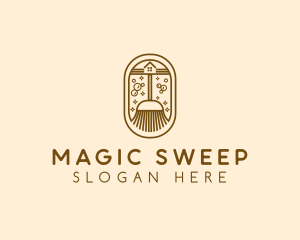 House Broom Cleaning logo design