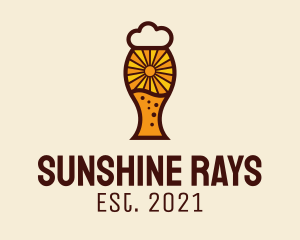 Sunshine Beer Glass logo design