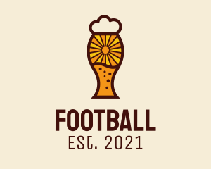 Alcohol - Sunshine Beer Glass logo design