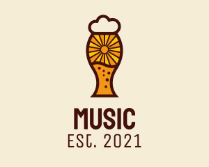 Sunset - Sunshine Beer Glass logo design