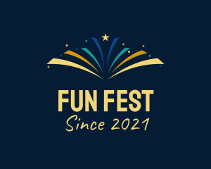 Fest - Colorful Fireworks Celebration logo design