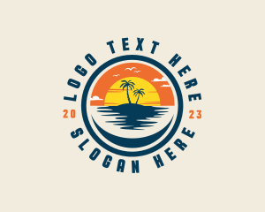 Surf - Summer Sunset Tourism logo design