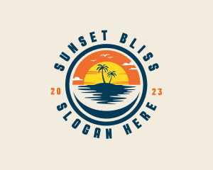 Sunset - Summer Sunset Tourism logo design