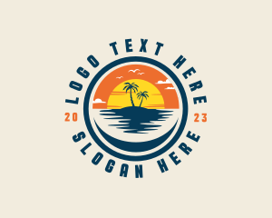 Resort - Summer Sunset Tourism logo design