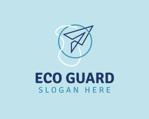 Steward - Paper Plane Flight Circle logo design