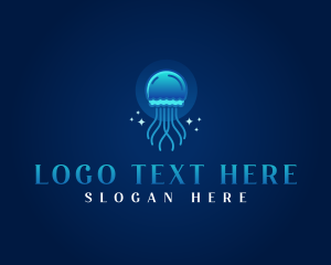 Marine - Aquarium Marine Jellyfish logo design