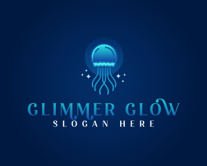 Aquarium Marine Jellyfish logo design