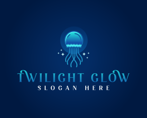 Aquarium Marine Jellyfish logo design