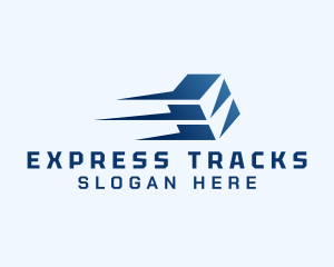 Express Blue Box Delivery logo design