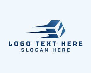 Gradient - Express Blue Box Delivery logo design