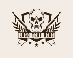 Mercenary - Skull Weapon Esports logo design