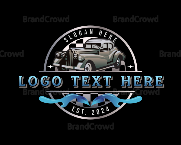 Retro Car Restoration Logo