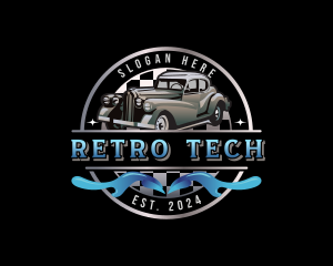 Retro Car Restoration logo design