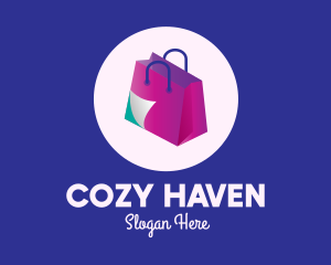 Isometric Shopping Bag logo design