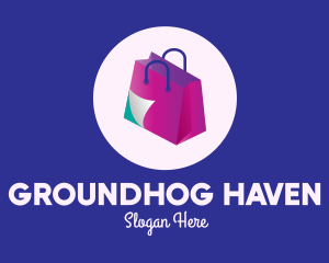 Isometric Shopping Bag logo design