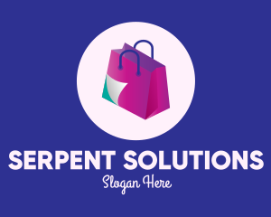 Isometric Shopping Bag logo design