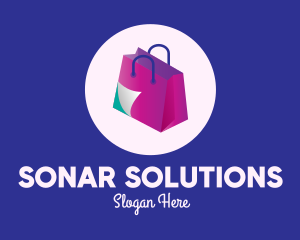 Isometric Shopping Bag logo design