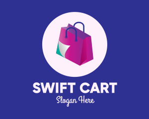 Isometric Shopping Bag logo design