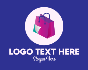 Procurement - Isometric Shopping Bag logo design