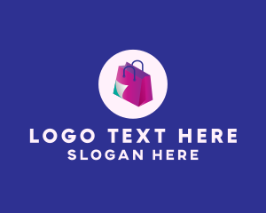 Isometric Shopping Bag logo design