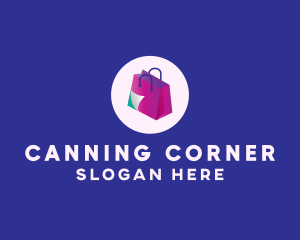 Isometric Shopping Bag logo design