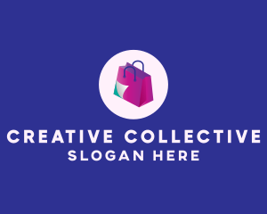 Isometric Shopping Bag logo design