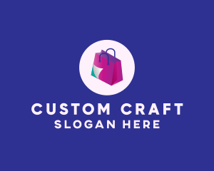 Isometric Shopping Bag logo design