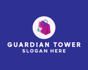 Isometric Shopping Bag logo design