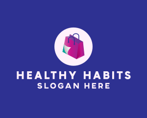 Isometric Shopping Bag logo design