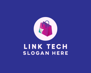 Isometric Shopping Bag logo design