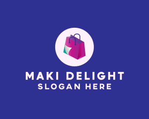 Isometric Shopping Bag logo design