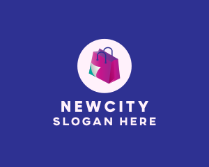 Isometric Shopping Bag logo design