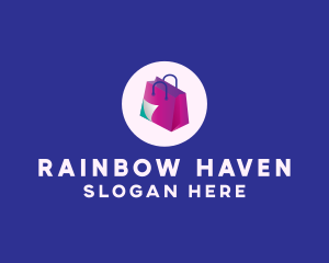 Isometric Shopping Bag logo design