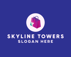 Isometric Shopping Bag logo design