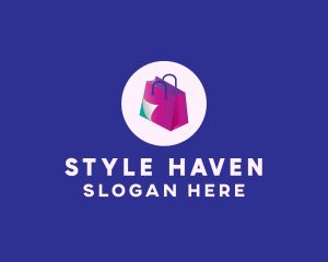 Isometric Shopping Bag logo design