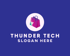 Isometric Shopping Bag logo design