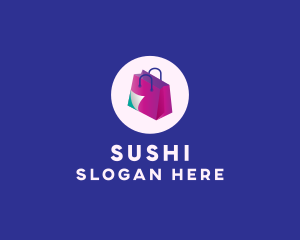 Isometric Shopping Bag logo design