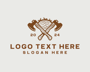 Logging - Axe Logging Carpentry logo design