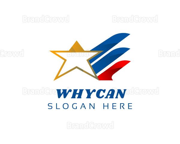 Abstract Star Flight Aviation Logo