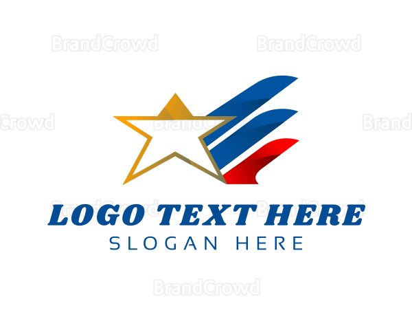 Abstract Star Flight Aviation Logo