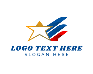 Airline - Abstract Star Flight Aviation logo design