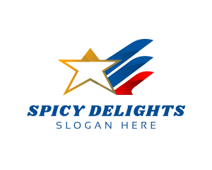 Logistics - Abstract Star Flight Aviation logo design