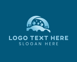Cleaning - Automobile Car Bubble Washing logo design