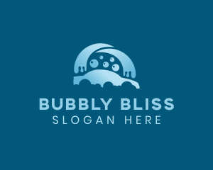 Automobile Car Bubble Washing  logo design