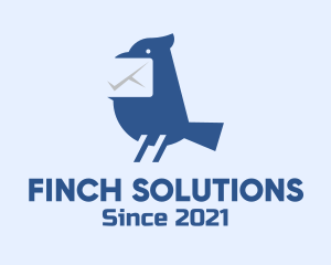 Mail Finch Bird logo design